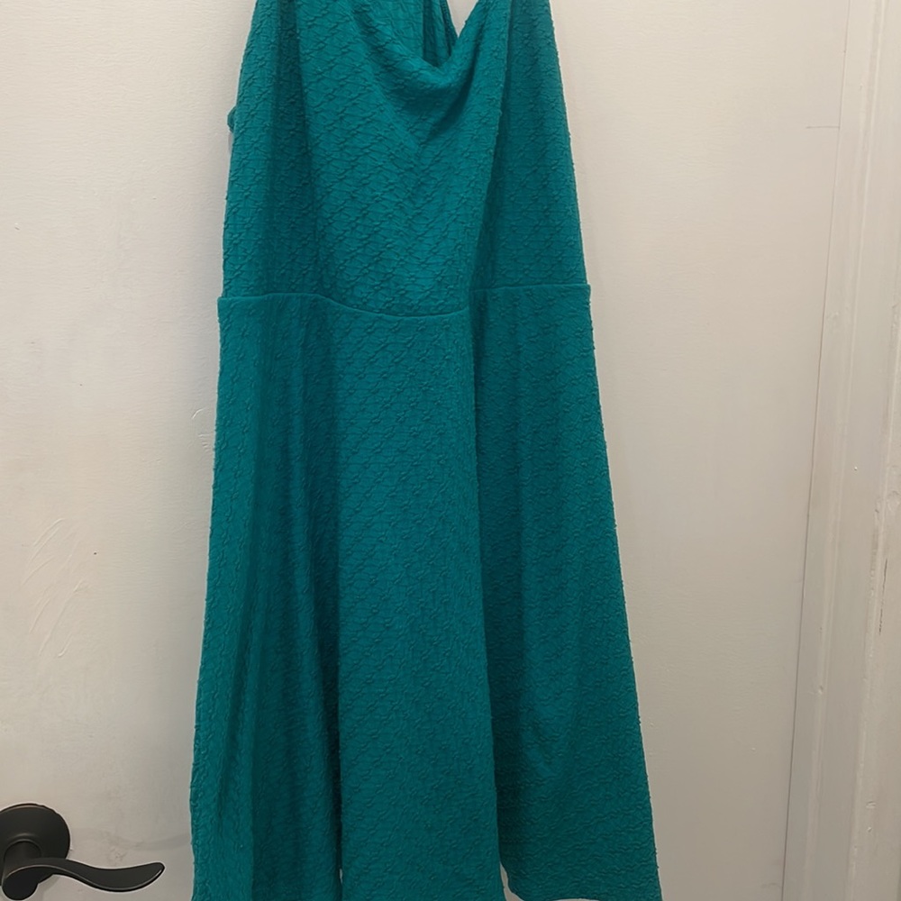 - Mossimo Supply company teal blue dress a line swing skirt L - Picture 4 of 13